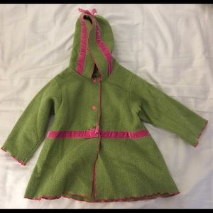 Girls green and pink Seeds coat
